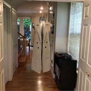 Love Tree gray tweed long cardivest.